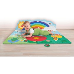 Clementoni Baby Animal Families Eva Mat Tappeto Puzzle per Bambini 0 Mesi+, Tappeto Gioco Morbido 120x120 cm in Schiuma con 6 F