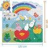 Clementoni Baby Animal Families Eva Mat Tappeto Puzzle per Bambini 0 Mesi+, Tappeto Gioco Morbido 120x120 cm in Schiuma con 6 F