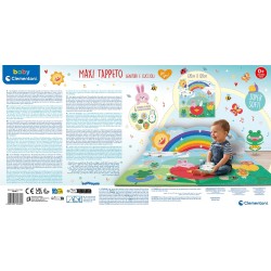 Clementoni Baby Animal Families Eva Mat Tappeto Puzzle per Bambini 0 Mesi+, Tappeto Gioco Morbido 120x120 cm in Schiuma con 6 F