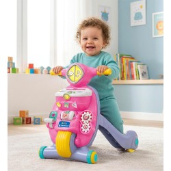 Clementoni Baby - Valentina Unicorno Scooterina 2 in 1, Primi Passi Bambino 9 Mesi, Gioco Prima Infanzia Cavalcabile e Centro a
