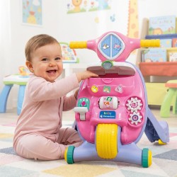 Clementoni Baby - Valentina Unicorno Scooterina 2 in 1, Primi Passi Bambino 9 Mesi, Gioco Prima Infanzia Cavalcabile e Centro a