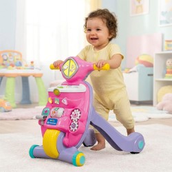 Clementoni Baby - Valentina Unicorno Scooterina 2 in 1, Primi Passi Bambino 9 Mesi, Gioco Prima Infanzia Cavalcabile e Centro a