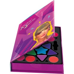Clementoni Crazy Chic - TS Rock N Makeup Palette, Kit Trucchi Bambina con Ombretti, Lucidalabbra e Applicatori Premium, età 6+,