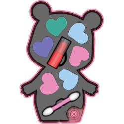 Clementoni Crazy Chic - Teddy Glow Trousse Trucchi, Cofanetto Make-Up Bambini 6+ Anni, Palette con 6 Ombretti Colorati e Rosset