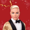 Barbie Signature - Ken Magia delle Feste 2025, bambola da collezione con tuta elegante e giacca dorata, confezione da esporre, 