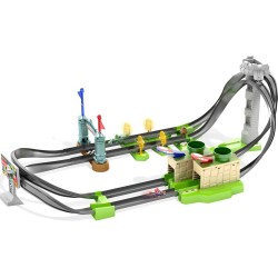 Hot Wheels Mario Kart, Pista Circuito Base con Personaggio Mario in Macchinina, Giocattolo per Bambini 5+ Anni, GHK15