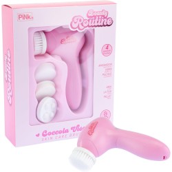 Beauty Routine - Coccola Viso Skin Care Brush, 1 Spazzola per Massaggio Viso con 4 Testine