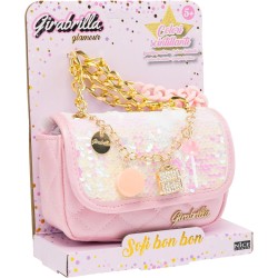 Girabrilla Glamour - Borsetta Sofi Bon Bon con Paillettes Reversibili, Tracolla e Charms