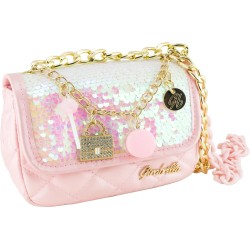 Girabrilla Glamour - Borsetta Sofi Bon Bon con Paillettes Reversibili, Tracolla e Charms
