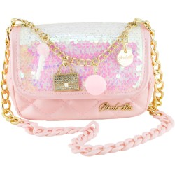 Girabrilla Glamour - Borsetta Sofi Bon Bon con Paillettes Reversibili, Tracolla e Charms