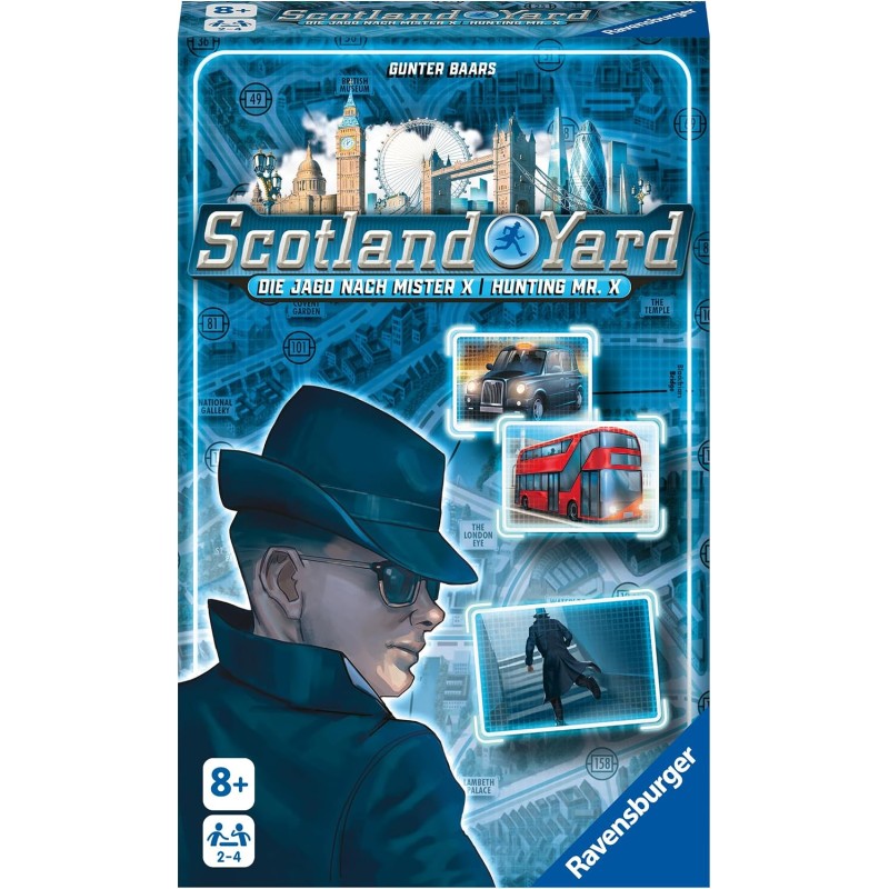 Ravensburger - Scotland Yard bag, Gioco da viaggio 8+, per famiglia e amici