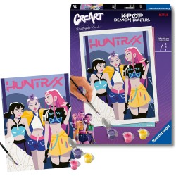 Ravensburger - CreArt K Pop Demon Hunters, Dipingere con i numeri 12+ anni