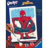 Ravensburger CreArt, Dipingere con i numeri per adulti – Trend Marvel: Ultimate Spider-Man – L eroe del quartiere
