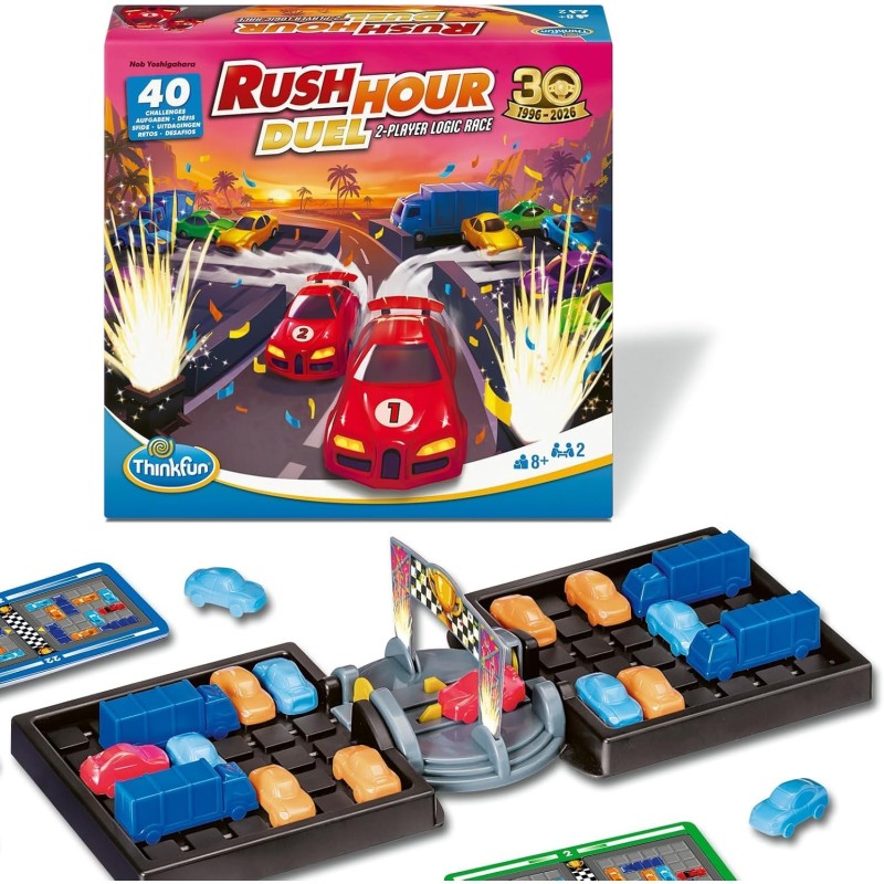 ThinkFun - Rush Hour Duel, Gioco da tavolo, Rompicapo per 2 giocatori