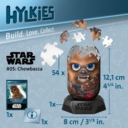 Ravensburger - Puzzle 3D, Hylkies Chewbecca, Star Wars, Puzzle per Adulti e Bambini 12+ Anni, Idea Regalo, Modellismo, 54 Pezzi