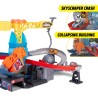 Dickie - Fast & Furious Wrecking Crash Course, Pista Motorizzata con Luci e Suoni, Gru con Palla Demolitrice, 2 Auto Die-Cast I