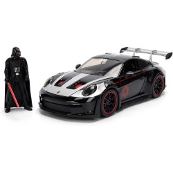 Jada Toys - Star Wars Porsche 911 GT3 RS 1:24 con Personaggio, Modellino Die-Cast Premium, Auto Collezione Film Star Wars, +3 A