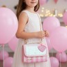 Girabrilla Glamour - Borsetta Gio Gio Glow con Paillettes Reversibili, Maglia con Perle, Tracolla e Charms Cuore