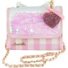 Girabrilla Glamour - Borsetta Gio Gio Glow con Paillettes Reversibili, Maglia con Perle, Tracolla e Charms Cuore