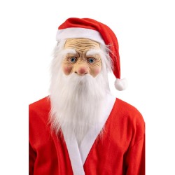 Maschera Babbo Natale in lattice con barba