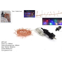 Filo 200 Microled Multicolor con Gioco di Luci
