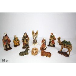 Box 10 pz Natività & Personaggi Presepe 6,5 x 4,5 x 15 cm colori chiari