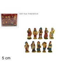 BOX 10 pz PASTORI PRESEPE 5 cm