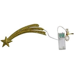 Stella Cometa Oro 19 cm con Luci - Fissa o Intermittente -