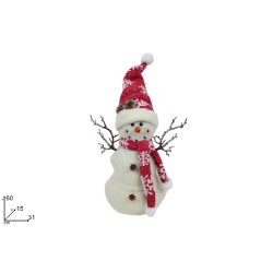 Pupazzo di Neve con Cappello & Sciarpa 60 cm