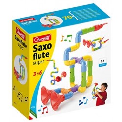 Quercetti- Saxoflute Super Gioco di Costruzione, Multicolore, 24 Pezzi, 4172