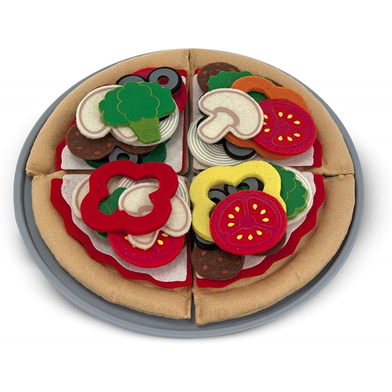 Melissa & Doug - 13974 - Cibo in Feltro - Set per Pizza Melissa & Doug - 13974 - Cibo in Feltro - Set per Pizza