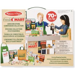 Melissa &amp; Doug Set complementare per Gioco di Ruolo con Cibo al supermercato Fresh Mart (84 Pezzi) Chiosco di Generi Aliment